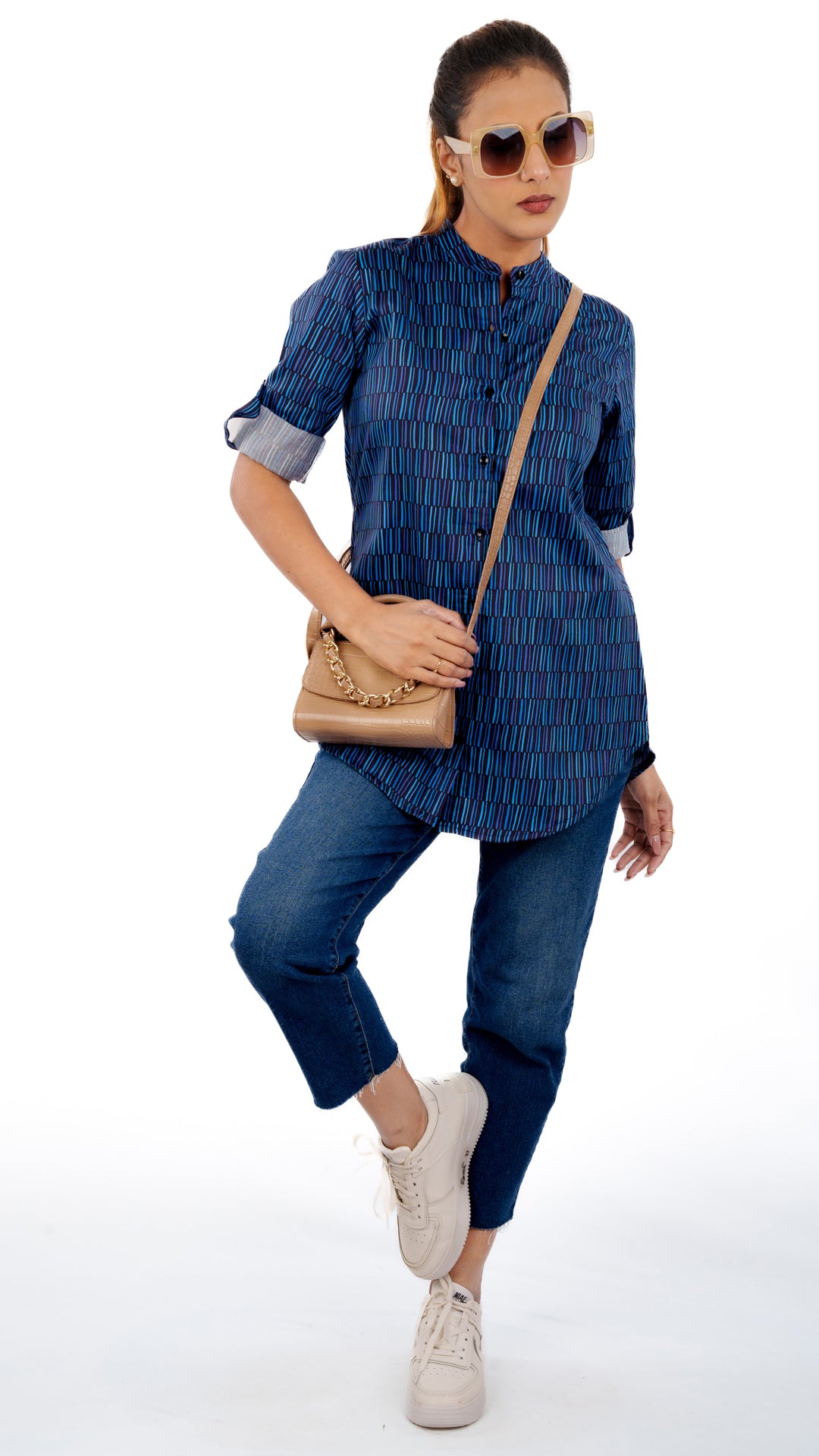 African Block A Chhori Hip Covered Shirt