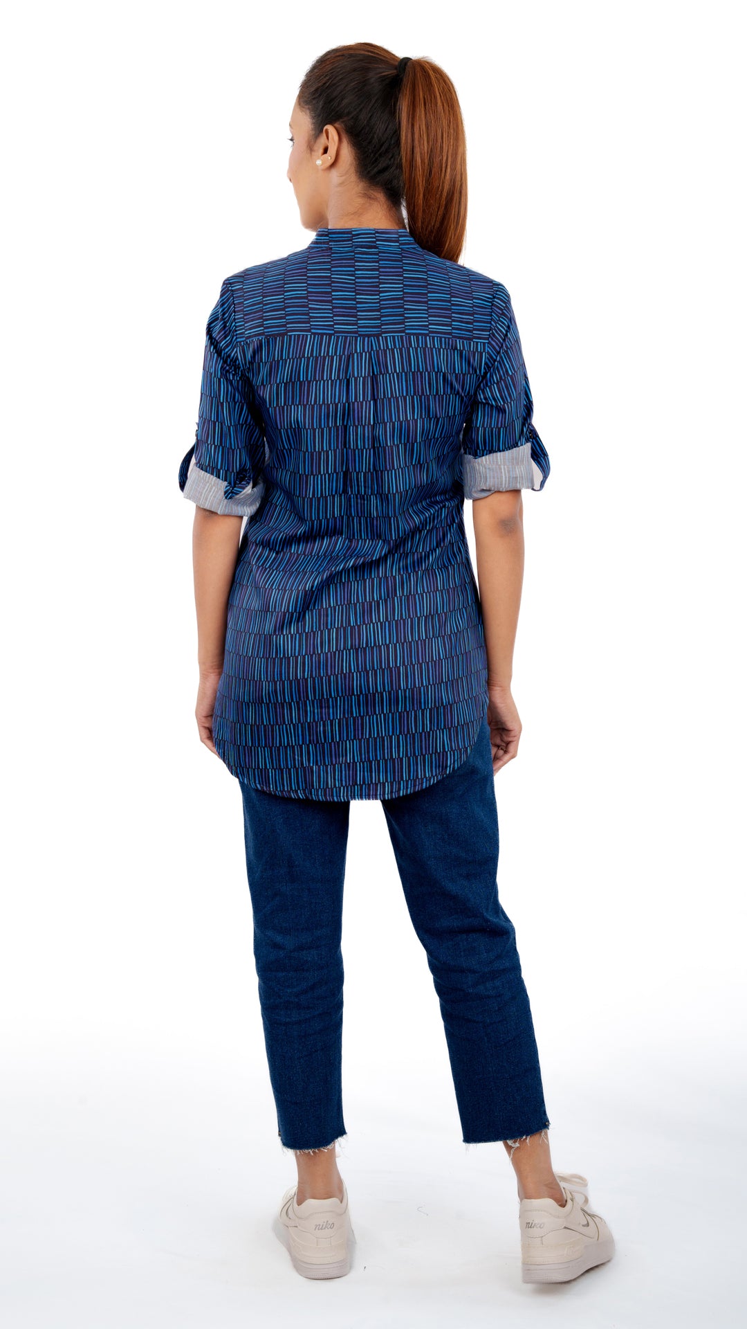 African Block A Chhori Hip Covered Shirt