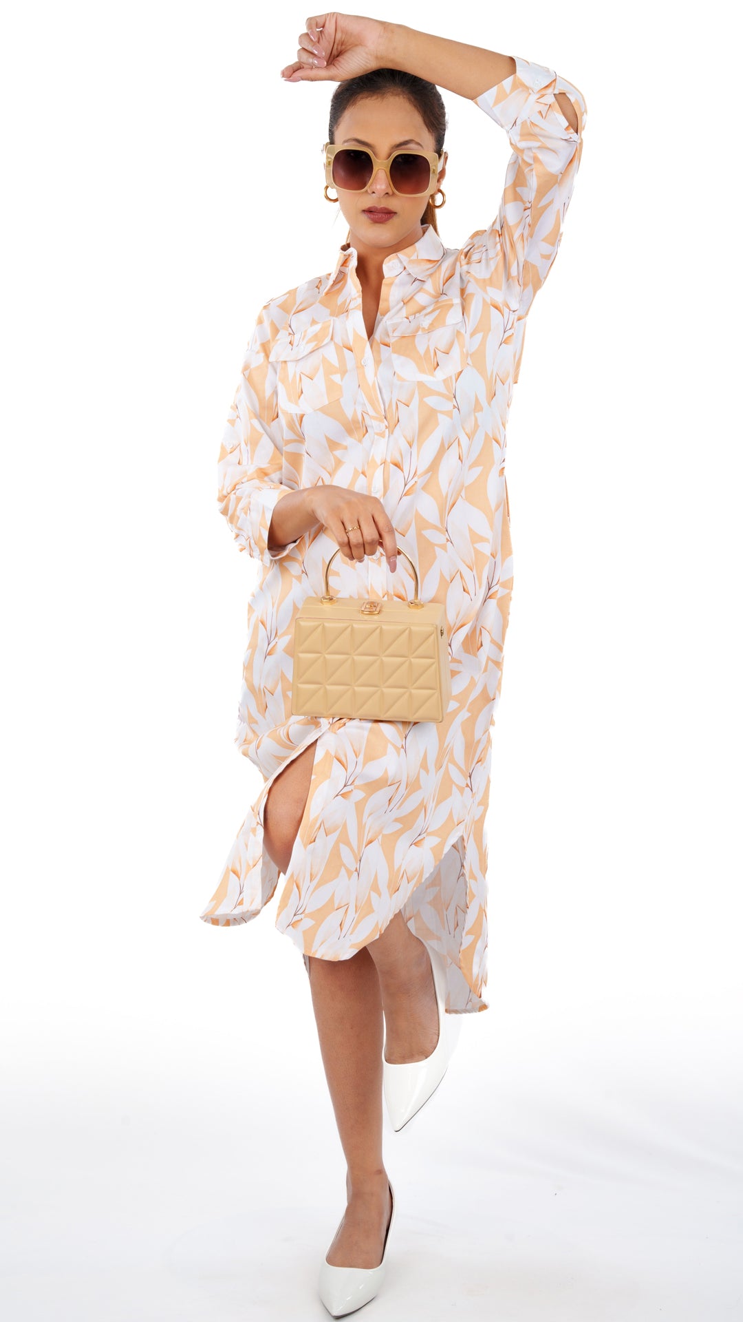 Blond Creepers A Chhori Below Knee tunic