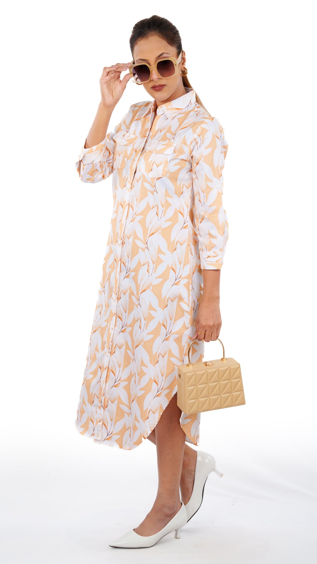 Blond Creepers A Chhori Below Knee tunic