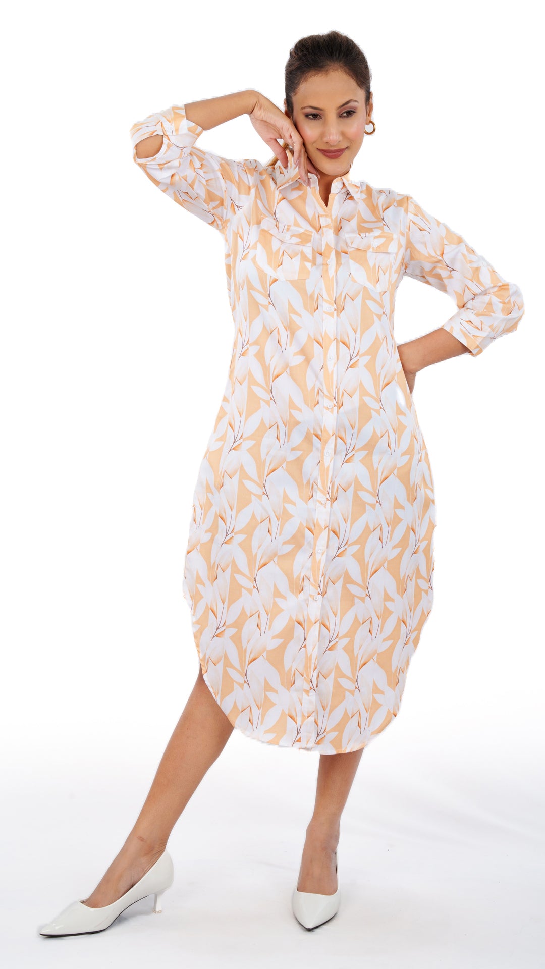 Blond Creepers A Chhori Below Knee tunic