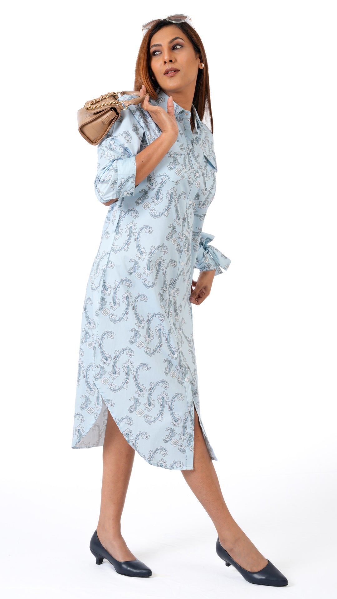 Bombay Paisley A Chhori Below Knee tunic