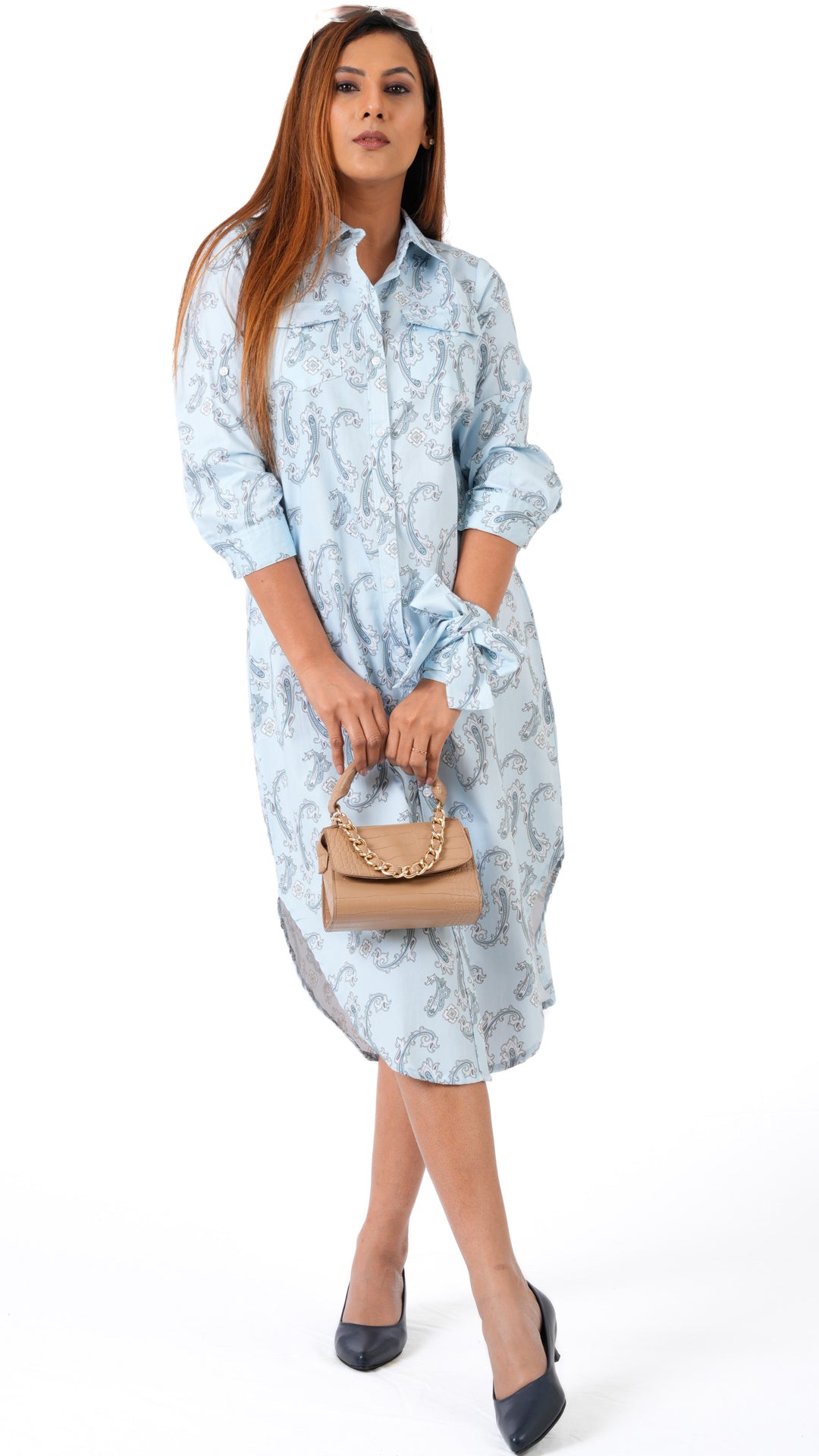 Bombay Paisley A Chhori Below Knee tunic