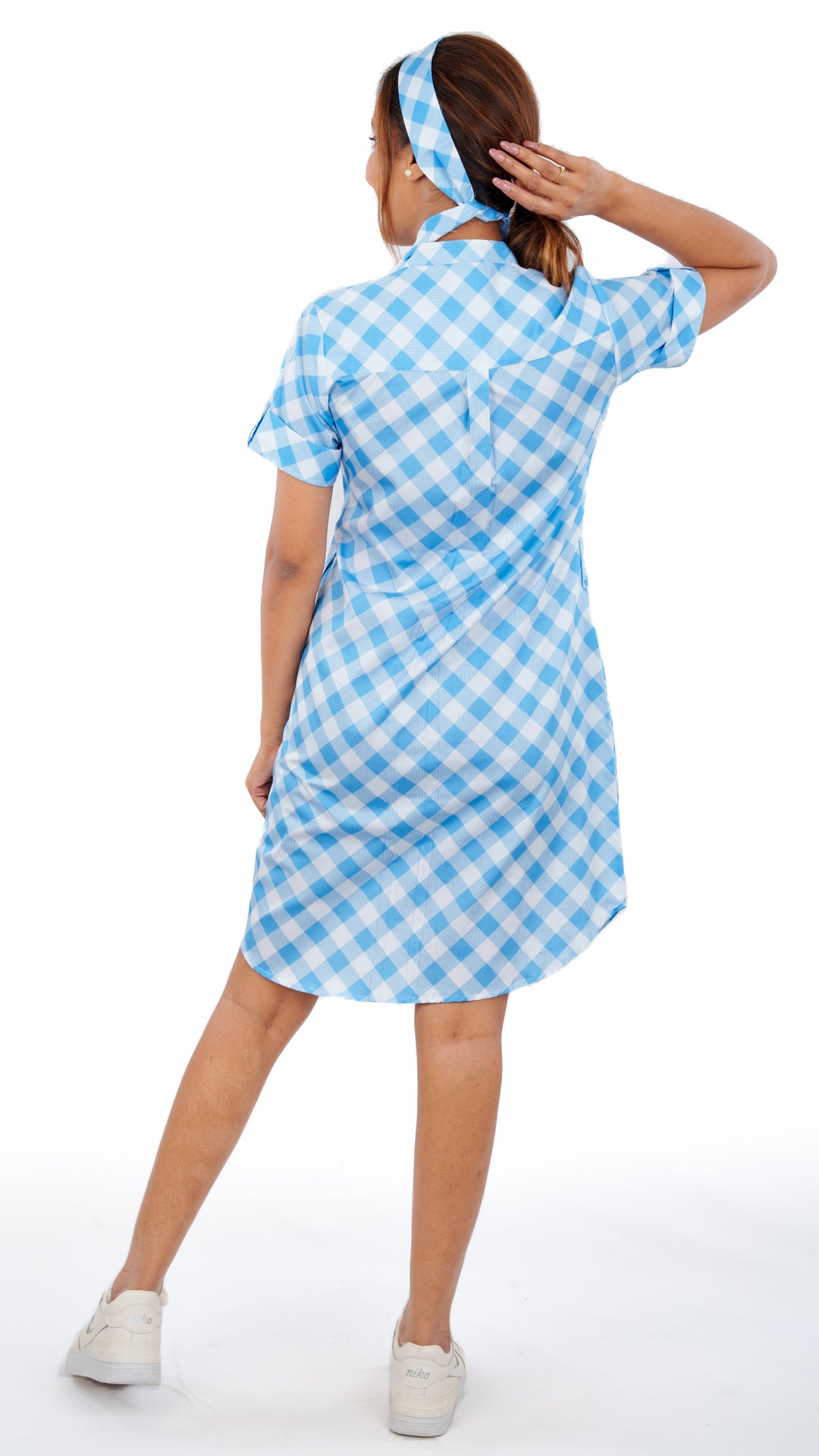 Diagonal Blue A Chhori Knee Length Tunic