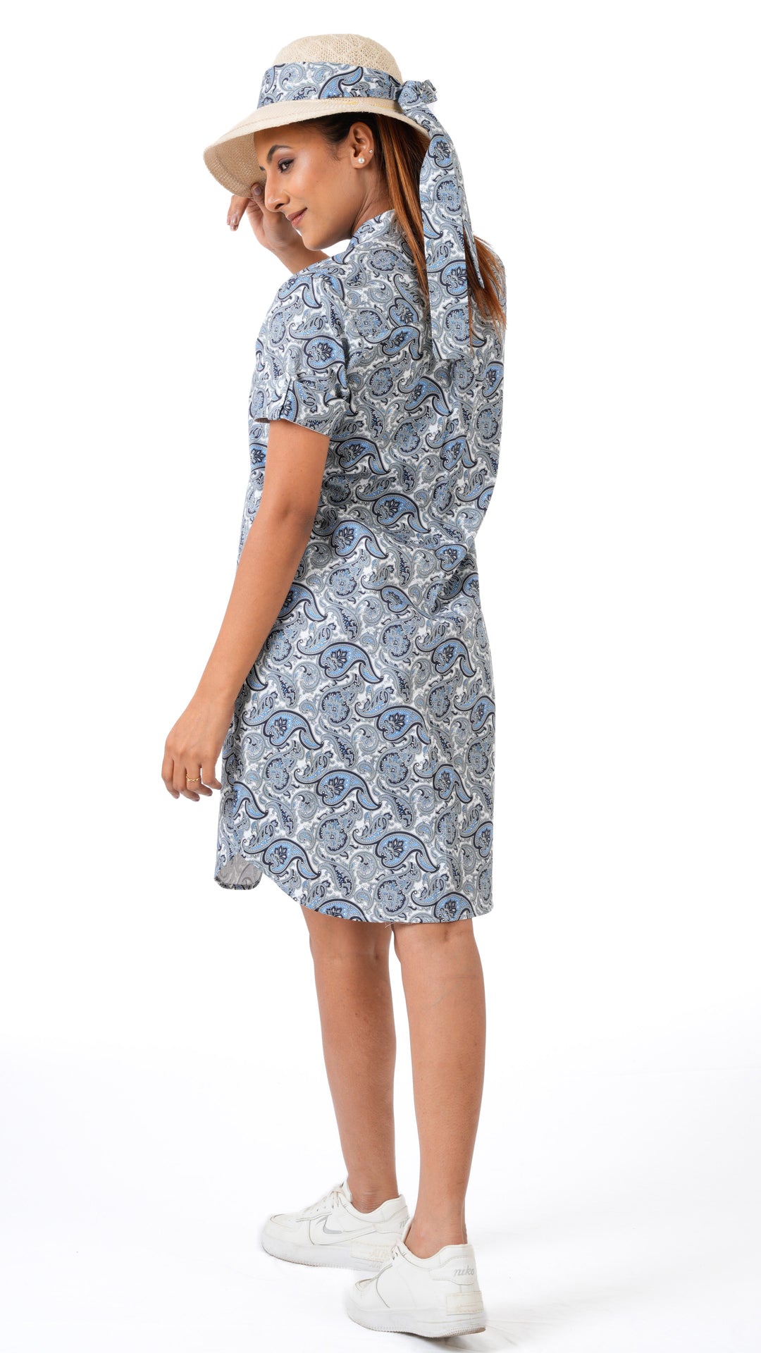 Indigo Paisley A Chhori Knee Length Tunic