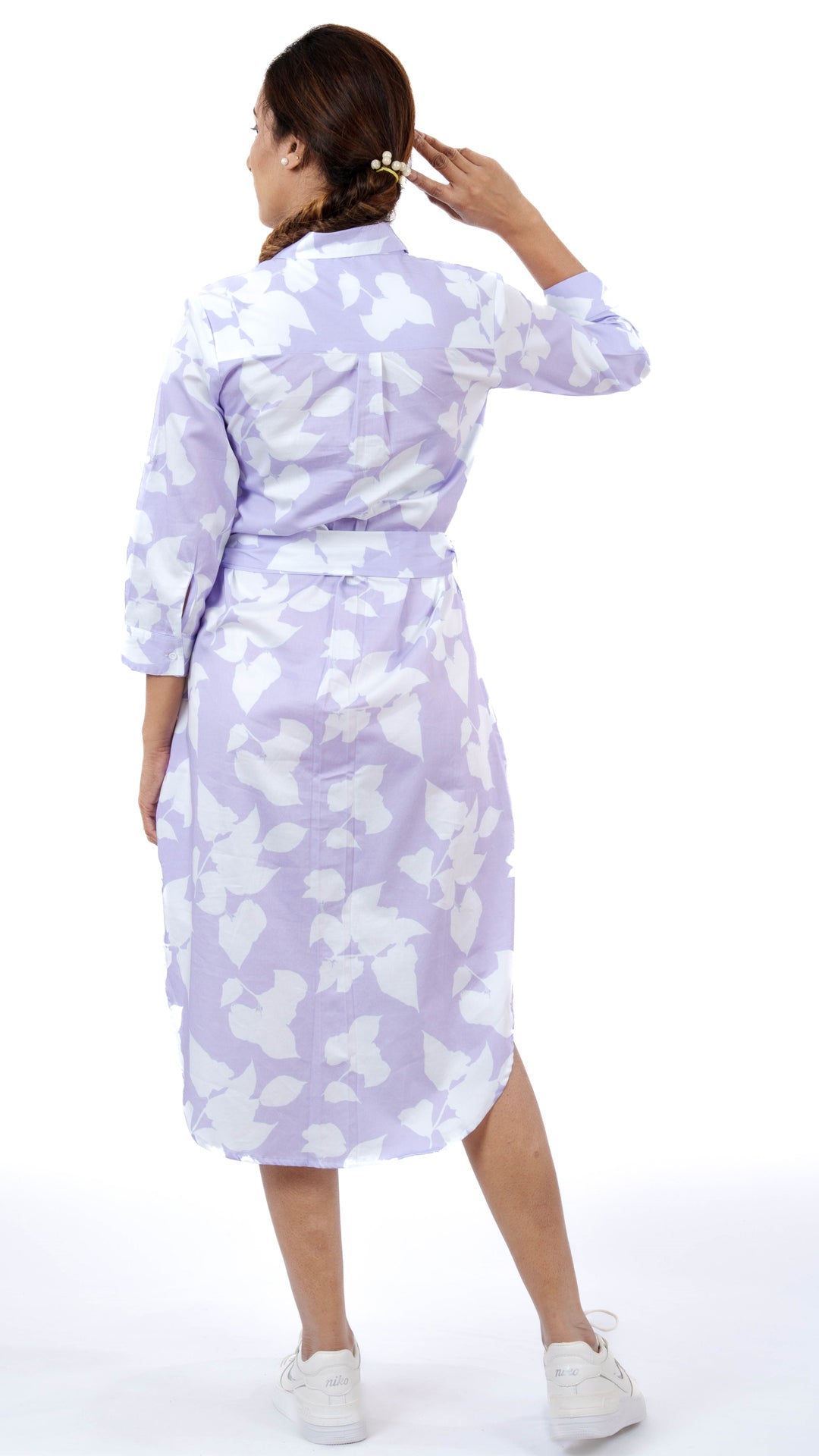 Lavender Hue A Chhori Below Knee tunic
