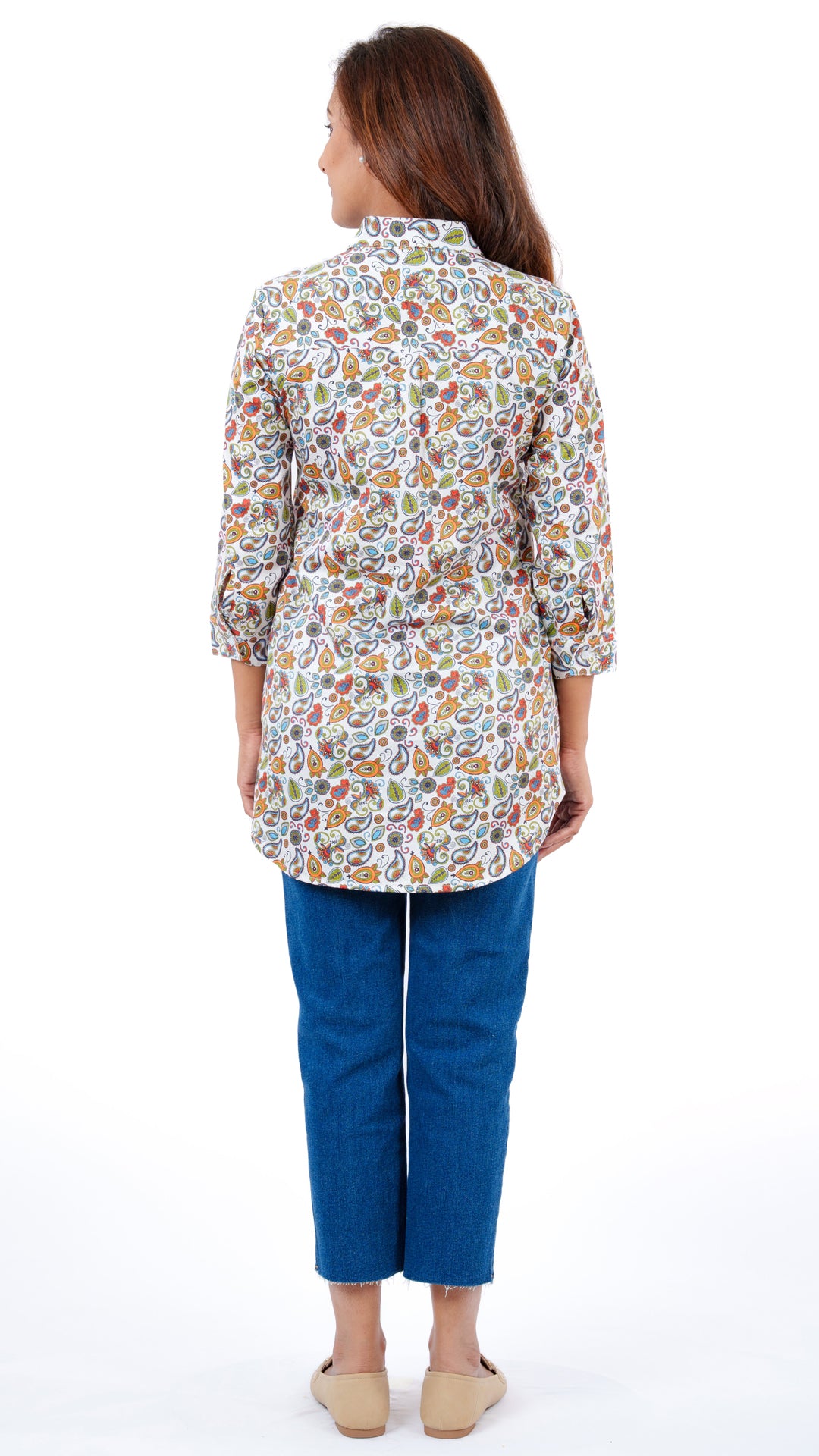 Paisley Block A Chhori Hip Covered Shirt