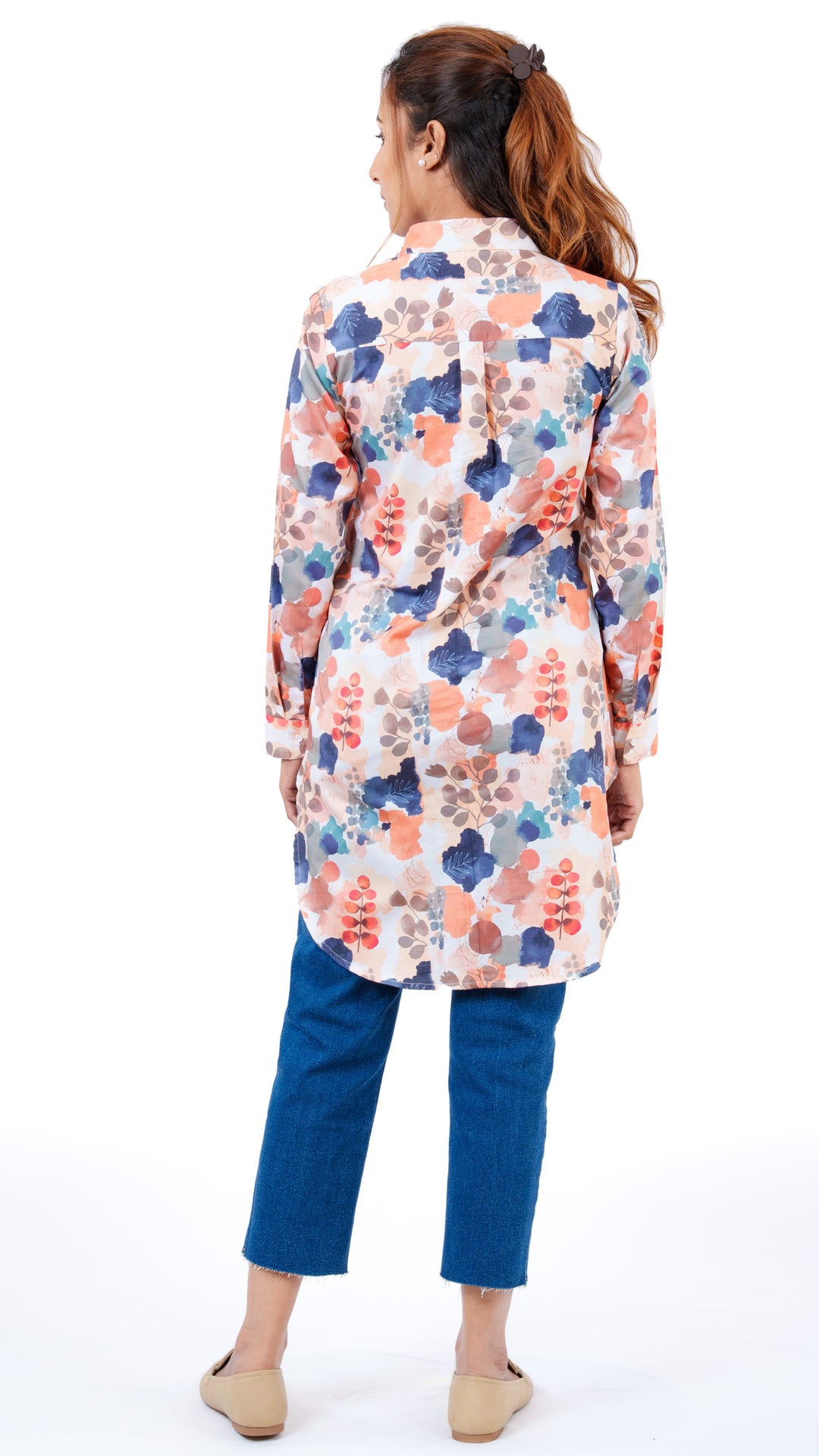 Peach Wood A Chhori Long Shirt