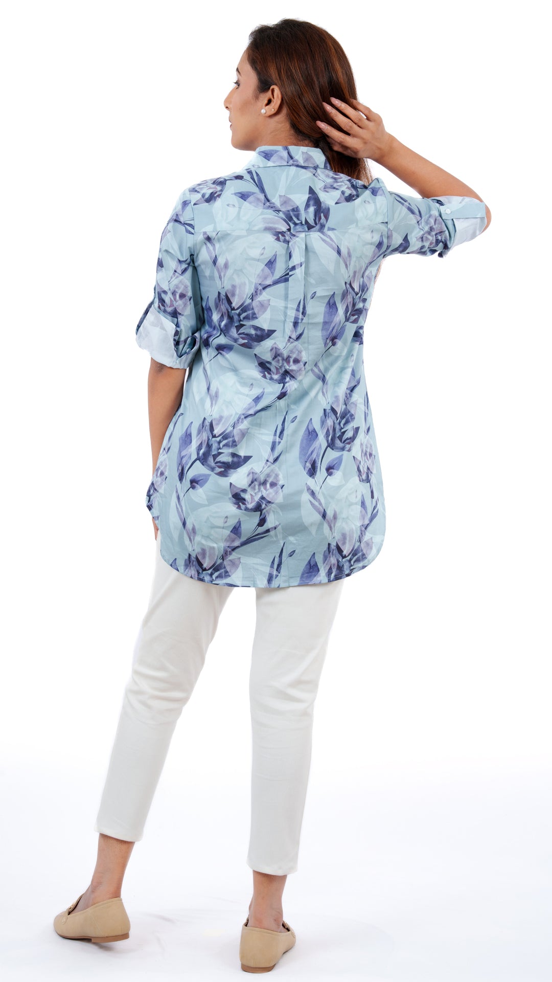 Spanish Leaves A Chhori Hip Covered Shirt